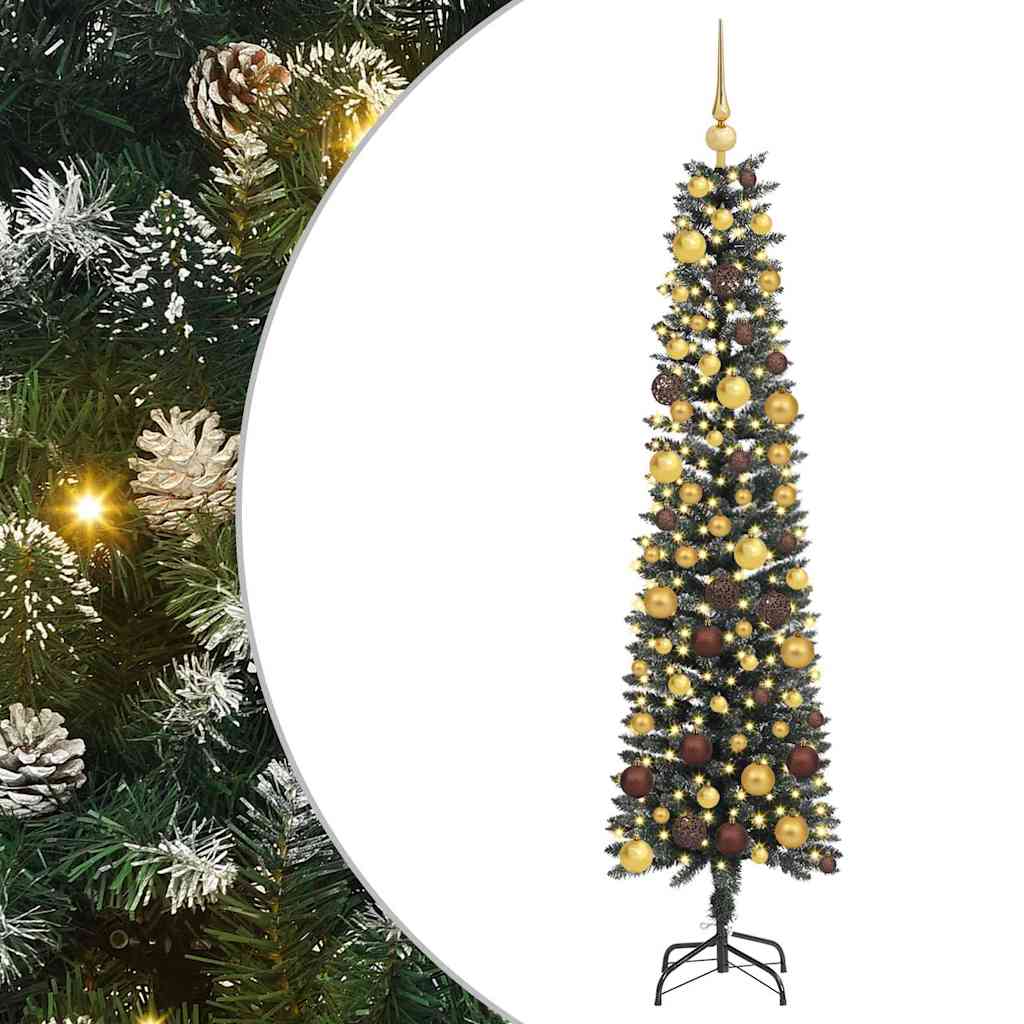 vidaXL Sztuczna choinka z podstawą Zielony 180 cm PVC, plastik i stal