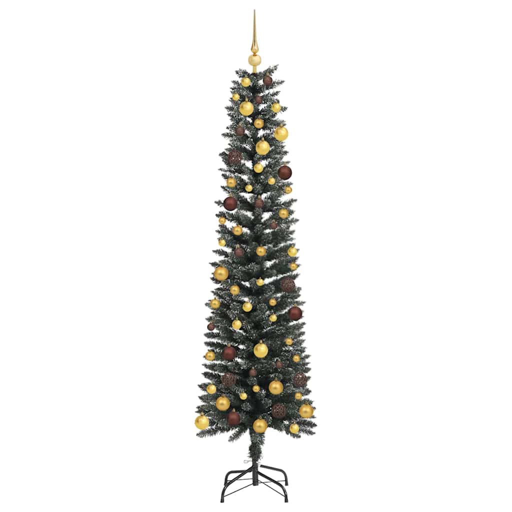 vidaXL Sztuczna choinka z podstawą Zielony 210 cm PVC, plastik i stal
