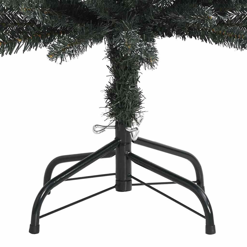 vidaXL Sztuczna choinka z podstawą Zielony 210 cm PVC, plastik i stal
