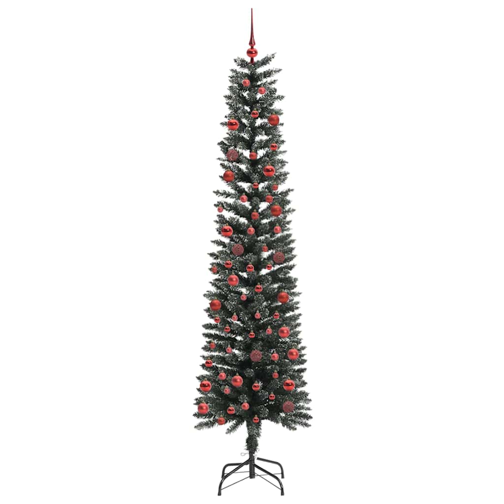 vidaXL Sztuczna choinka z podstawą Zielony 210 cm PVC, plastik i stal