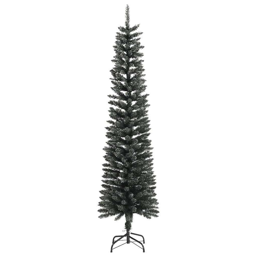 vidaXL Sztuczna choinka z podstawą Zielony 210 cm PVC, plastik i stal