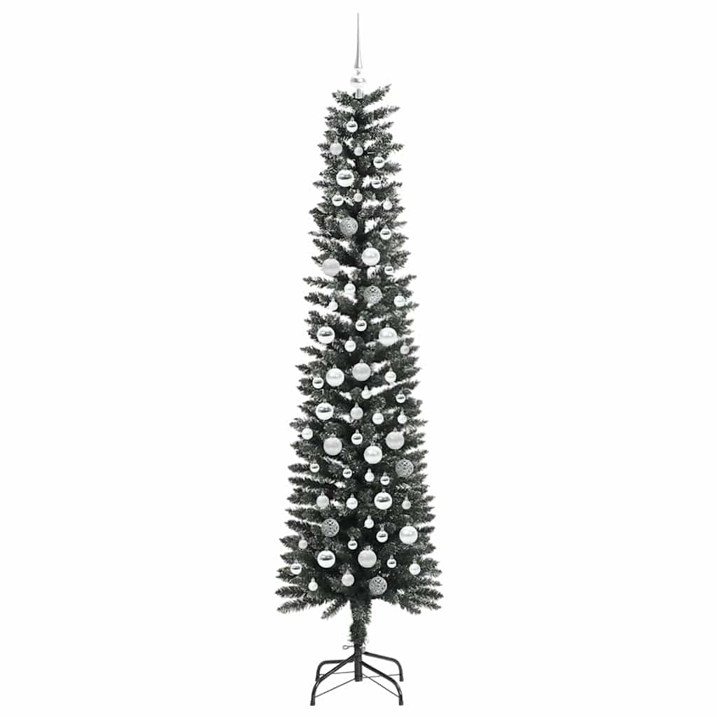vidaXL Sztuczna choinka z podstawą Zielony 210 cm PVC, plastik i stal