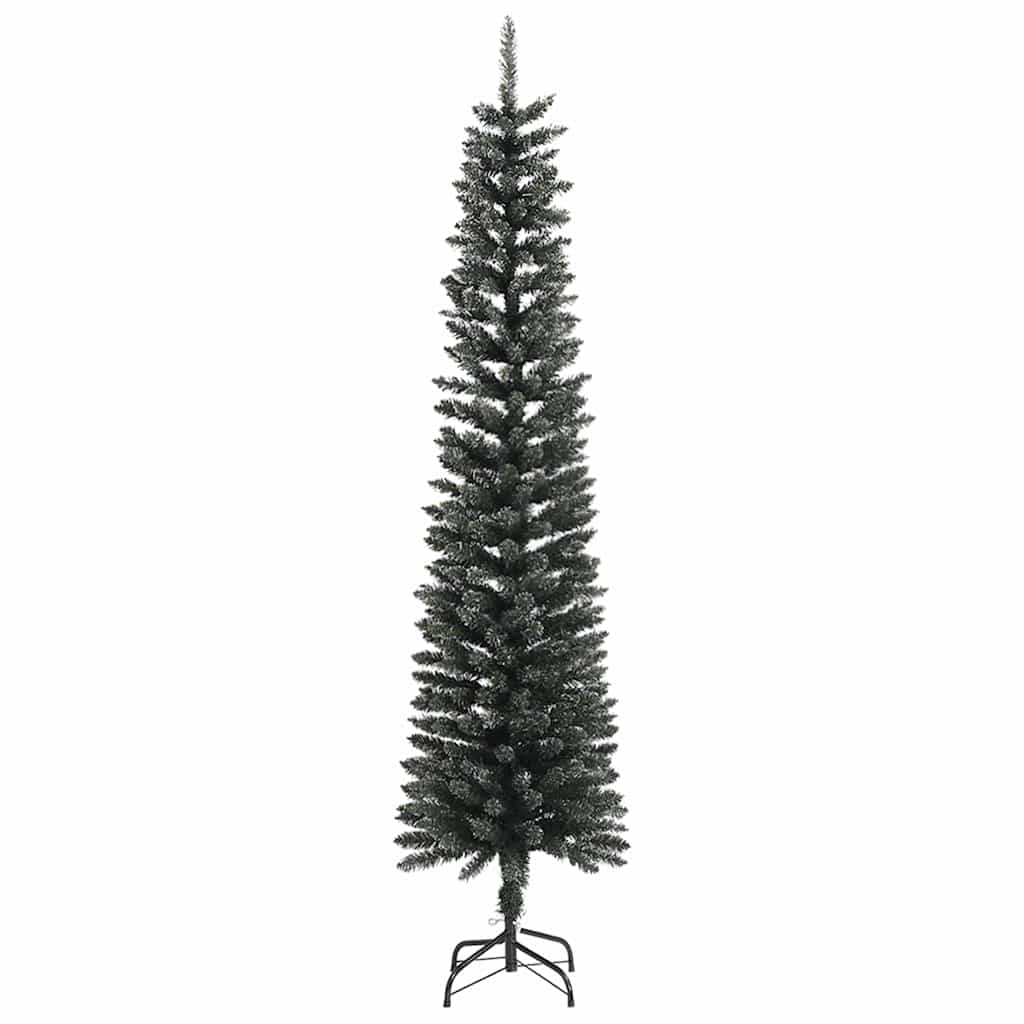 vidaXL Sztuczna choinka z podstawą Zielony 210 cm PVC, plastik i stal