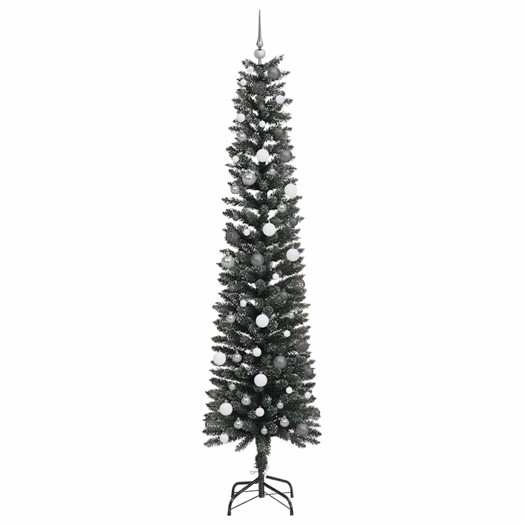 vidaXL Sztuczna choinka z podstawą Zielony 240 cm PVC, plastik i stal