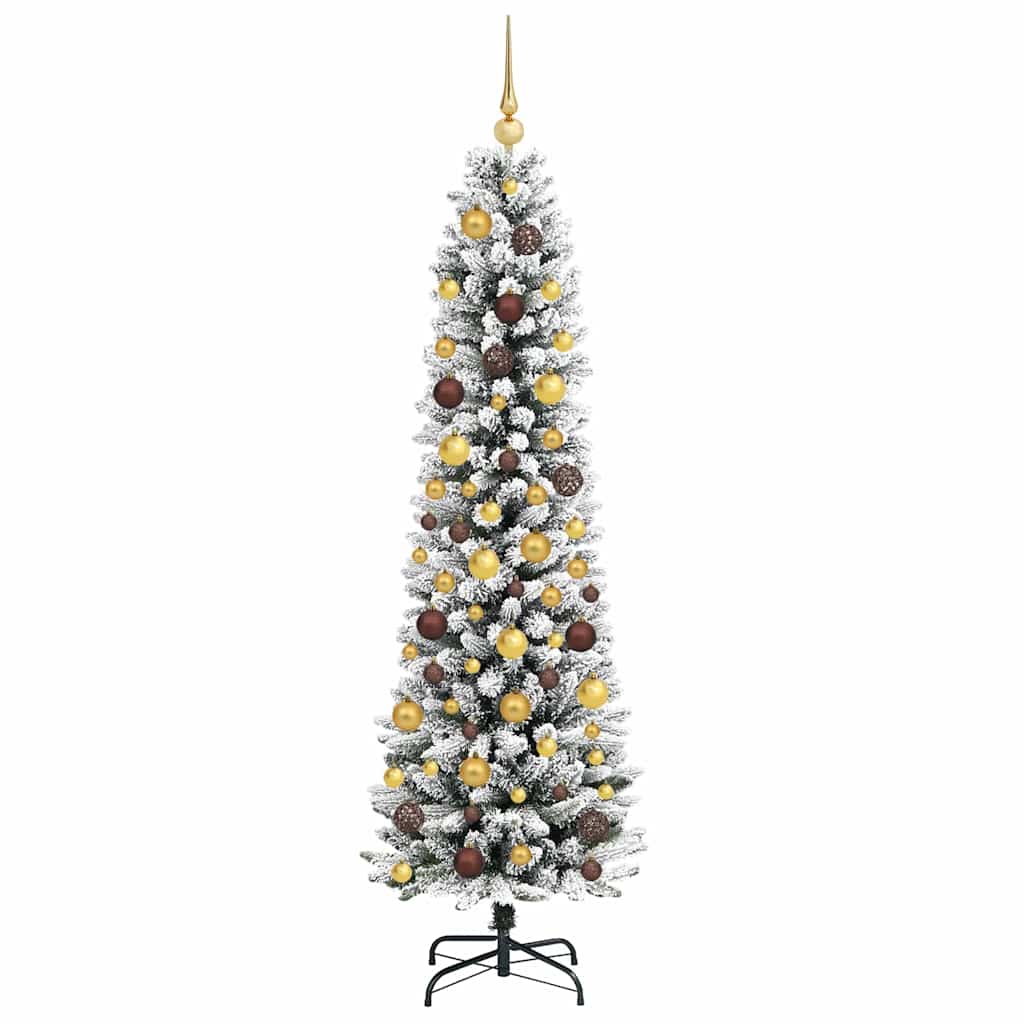 vidaXL Sztuczna choinka Biały 180 cm PVC, Metal i Plastik