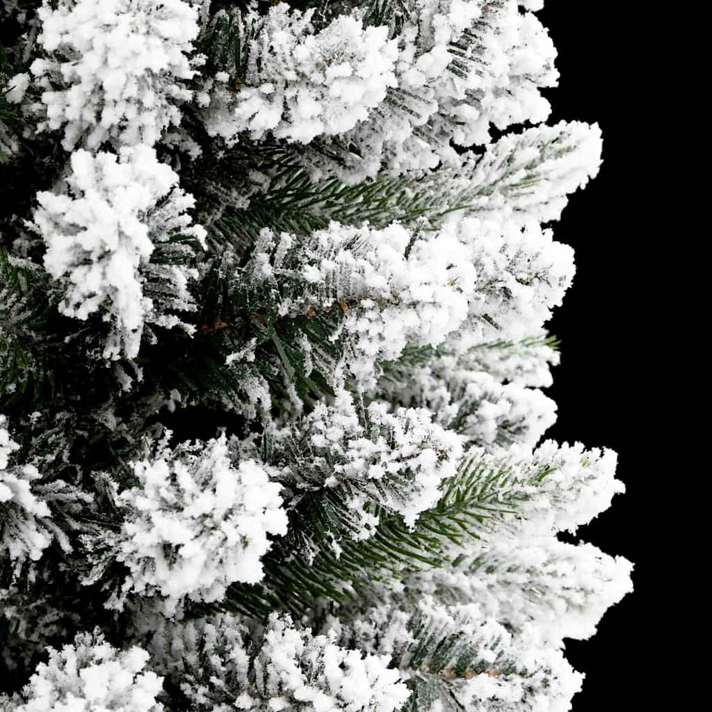 vidaXL Sztuczna choinka Biały 210 cm PVC, Metal i Plastik
