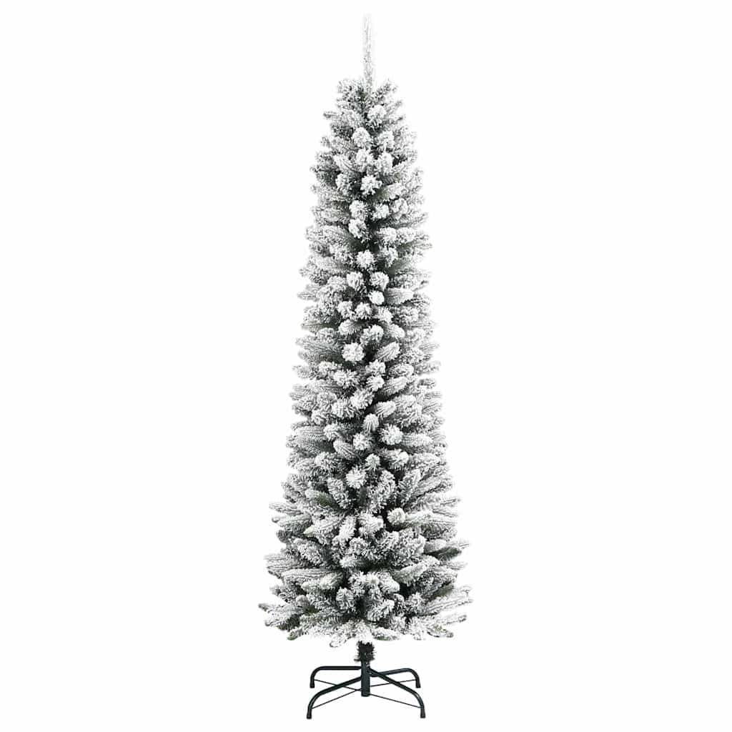 vidaXL Sztuczna choinka Biały 240 cm PVC, Metal i Plastik