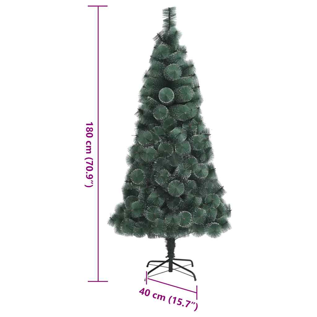 vidaXL Sztuczna choinka z oświetleniem Zielony 180 cm PET