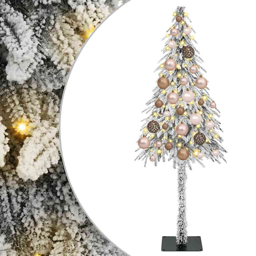 vidaXL Choinka z 150 diodami LED z podstawą Biały 120 cm PE i stal