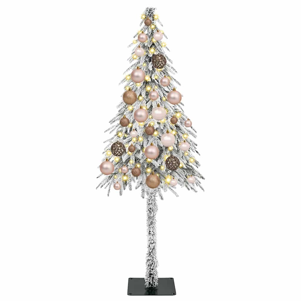 vidaXL Choinka z 150 diodami LED z podstawą Biały 120 cm PE i stal