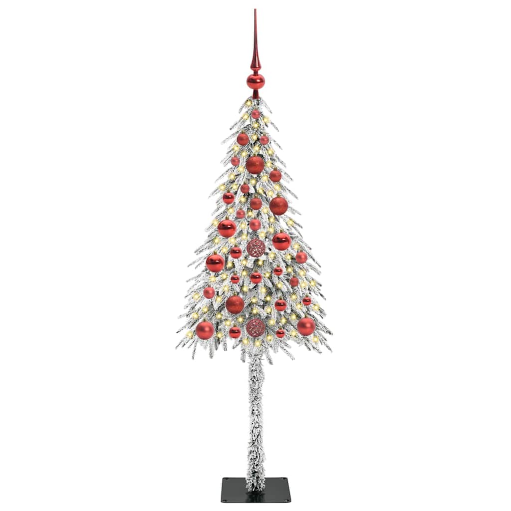 vidaXL Choinka z 150 diodami LED z podstawą Biały 120 cm PE i stal