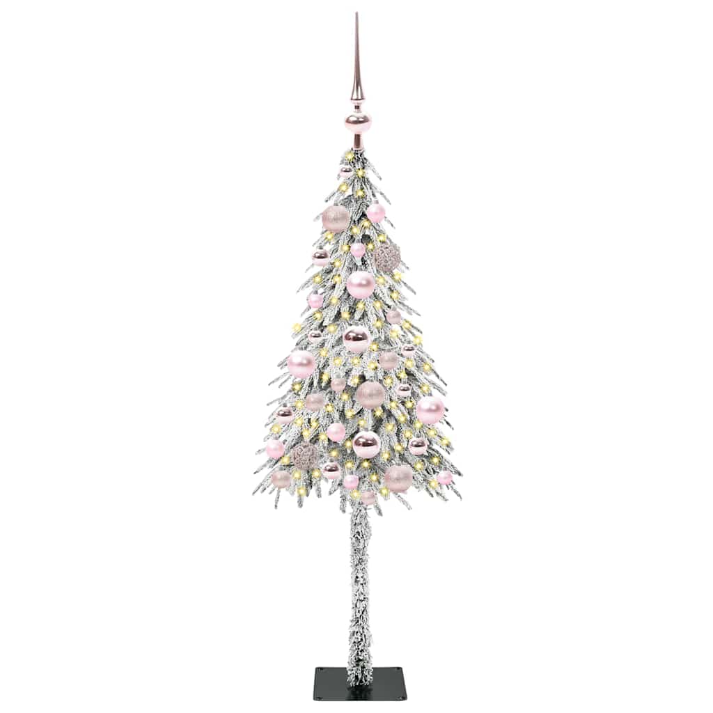 vidaXL Choinka z 150 diodami LED z podstawą Biały 120 cm PE i stal