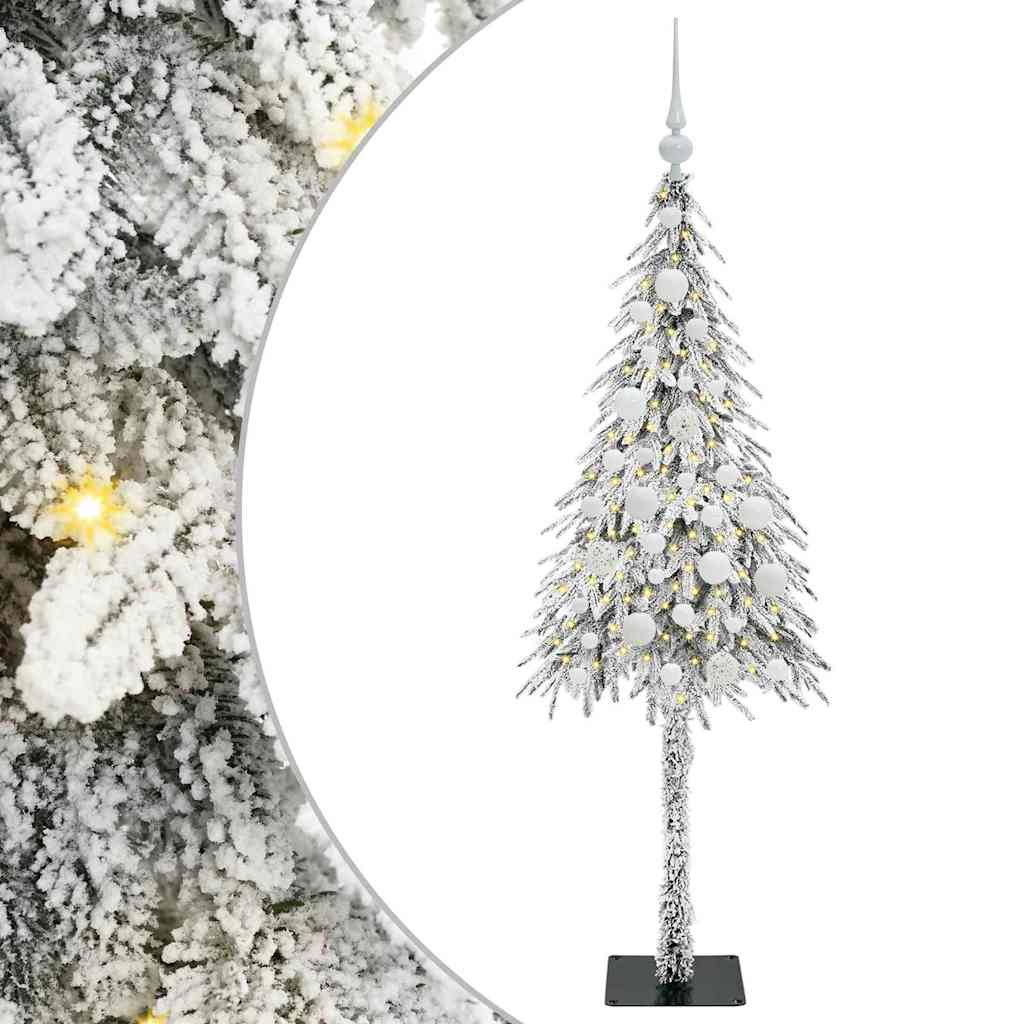 vidaXL Choinka z 150 diodami LED z podstawą Biały 120 cm PE i stal