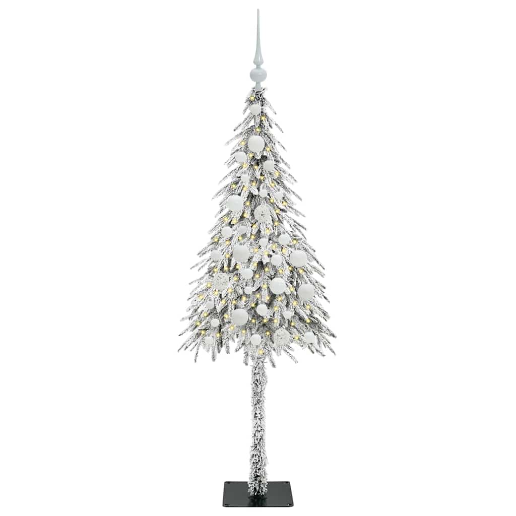 vidaXL Choinka z 150 diodami LED z podstawą Biały 120 cm PE i stal