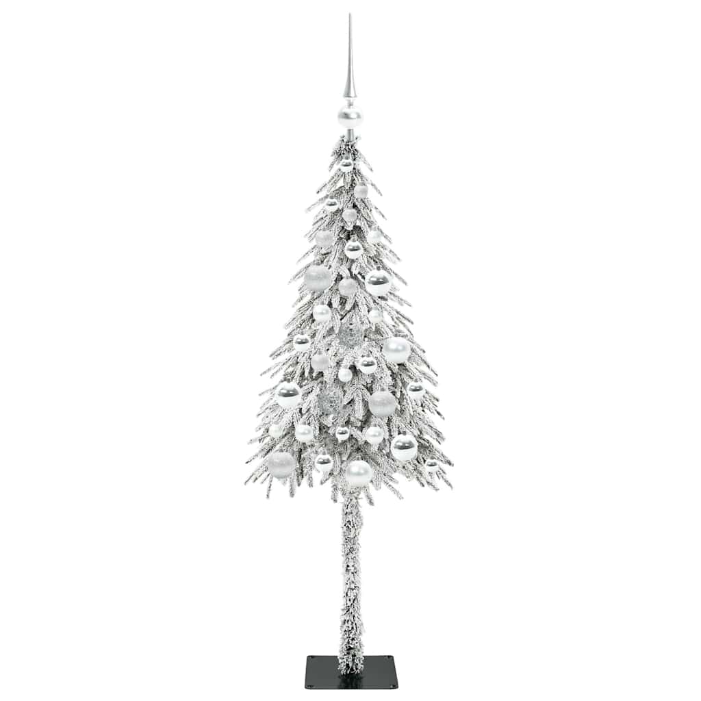 vidaXL Choinka z 150 diodami LED z podstawą Biały 120 cm PE i stal