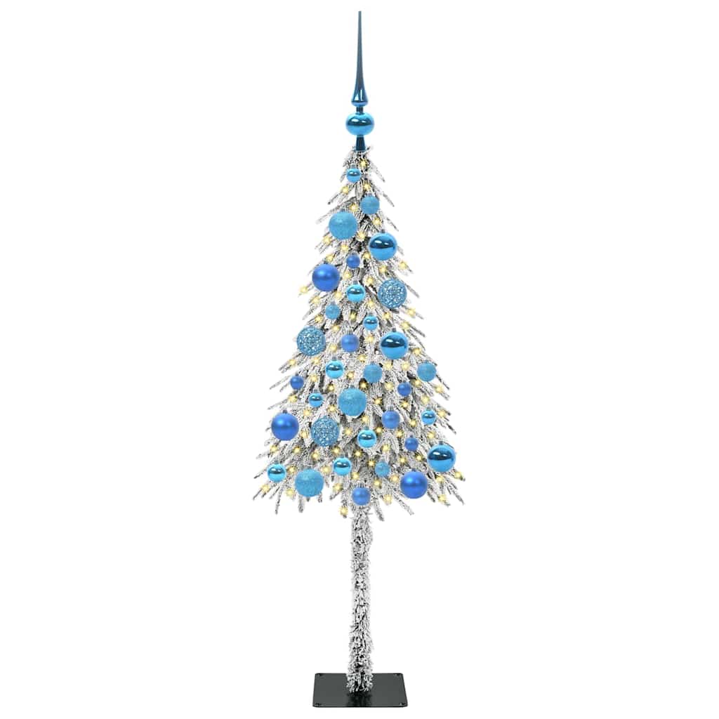 vidaXL Choinka z 150 diodami LED z podstawą Biały 120 cm PE i stal