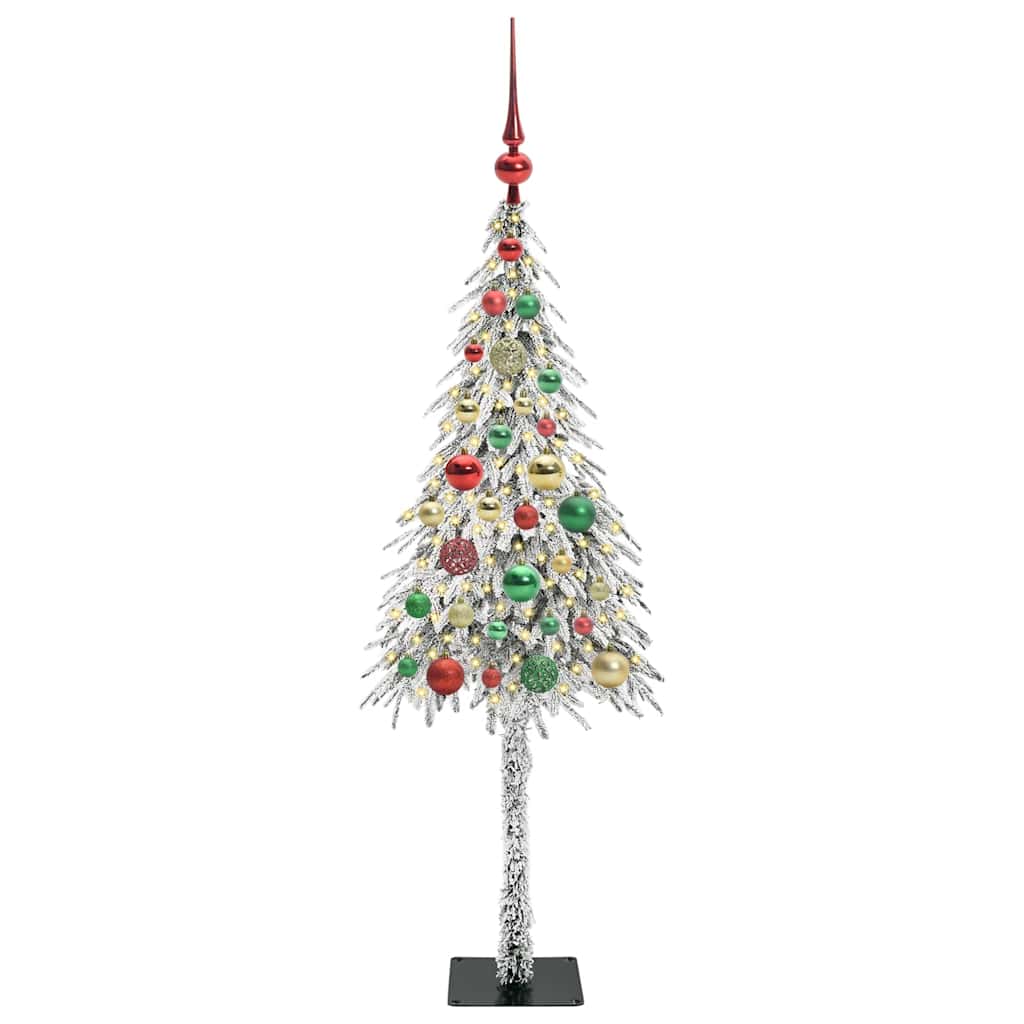 vidaXL Choinka z 150 diodami LED z podstawą Biały 120 cm PE i stal