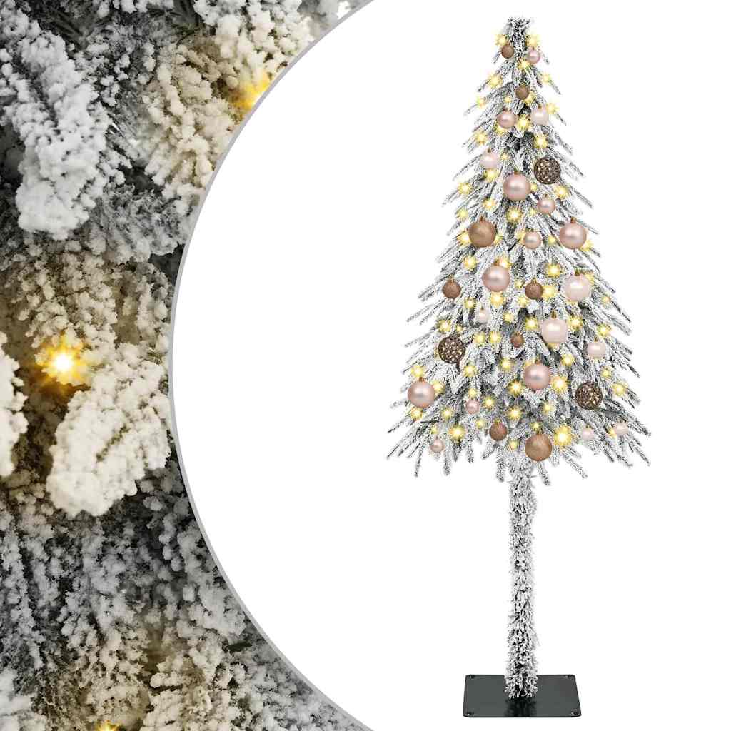 vidaXL Choinka z 150 diodami LED z podstawą Biały 150 cm PE i stal