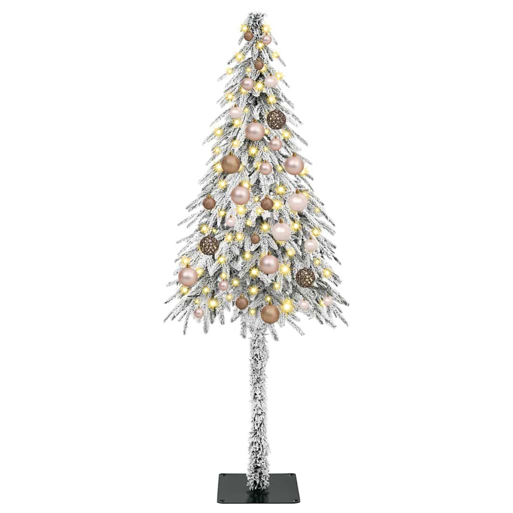 vidaXL Choinka z 150 diodami LED z podstawą Biały 150 cm PE i stal