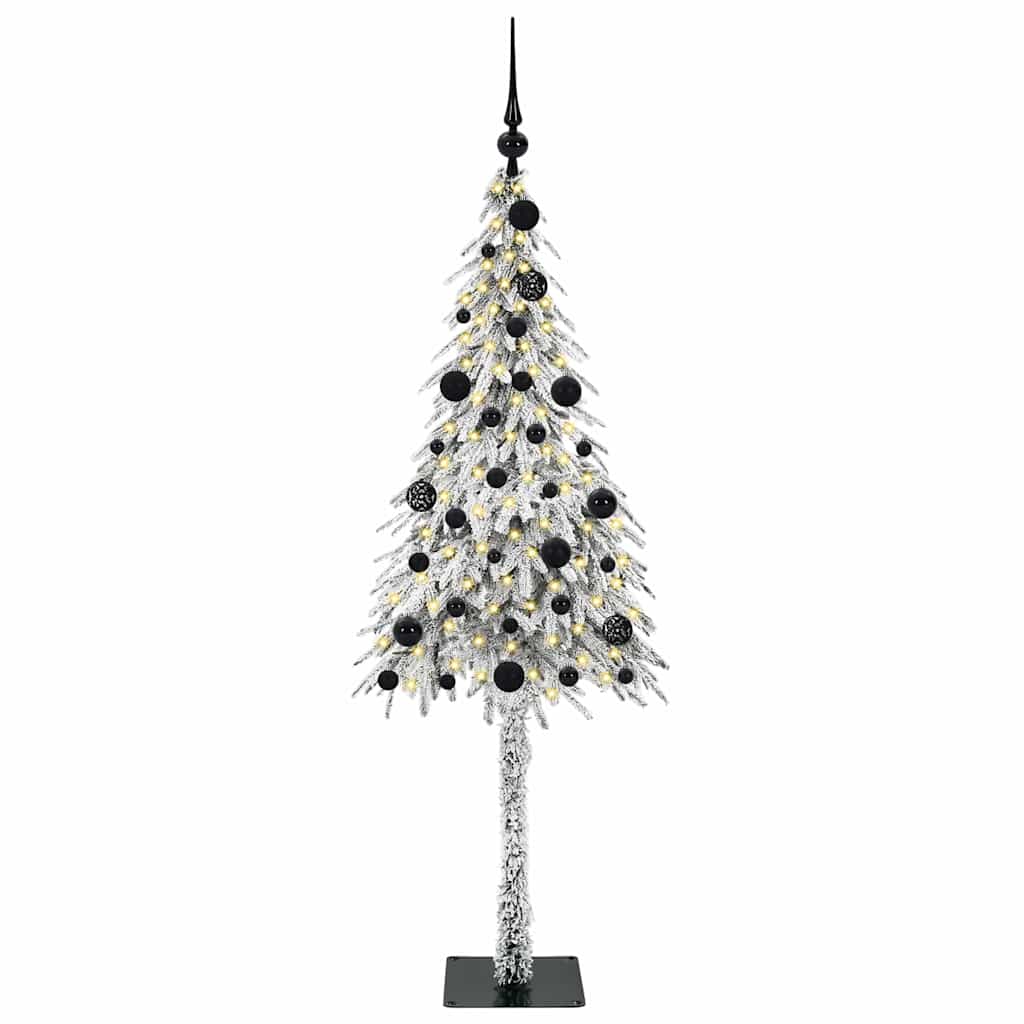 vidaXL Choinka z 150 diodami LED z podstawą Biały 150 cm PE i stal