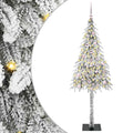 vidaXL Choinka z 150 diodami LED z podstawą Biały 150 cm PE i stal
