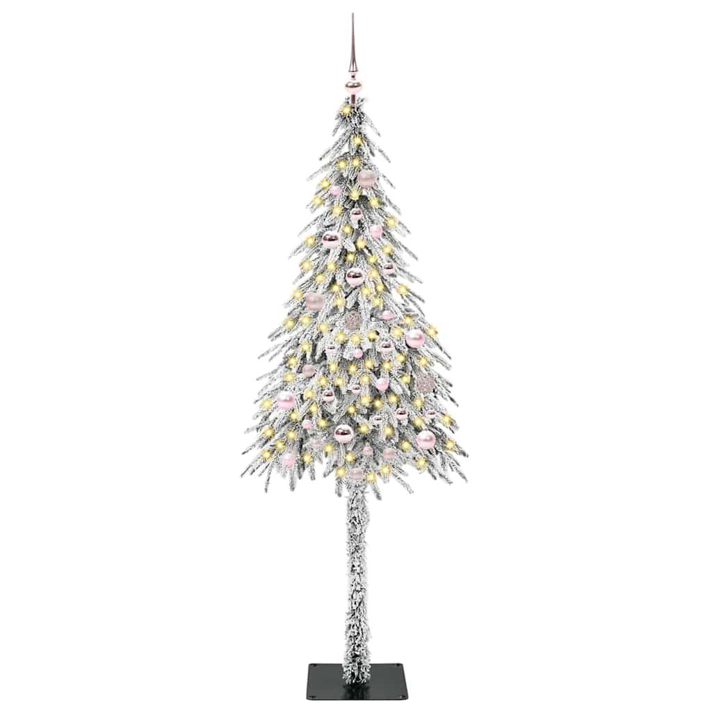 vidaXL Choinka z 150 diodami LED z podstawą Biały 150 cm PE i stal