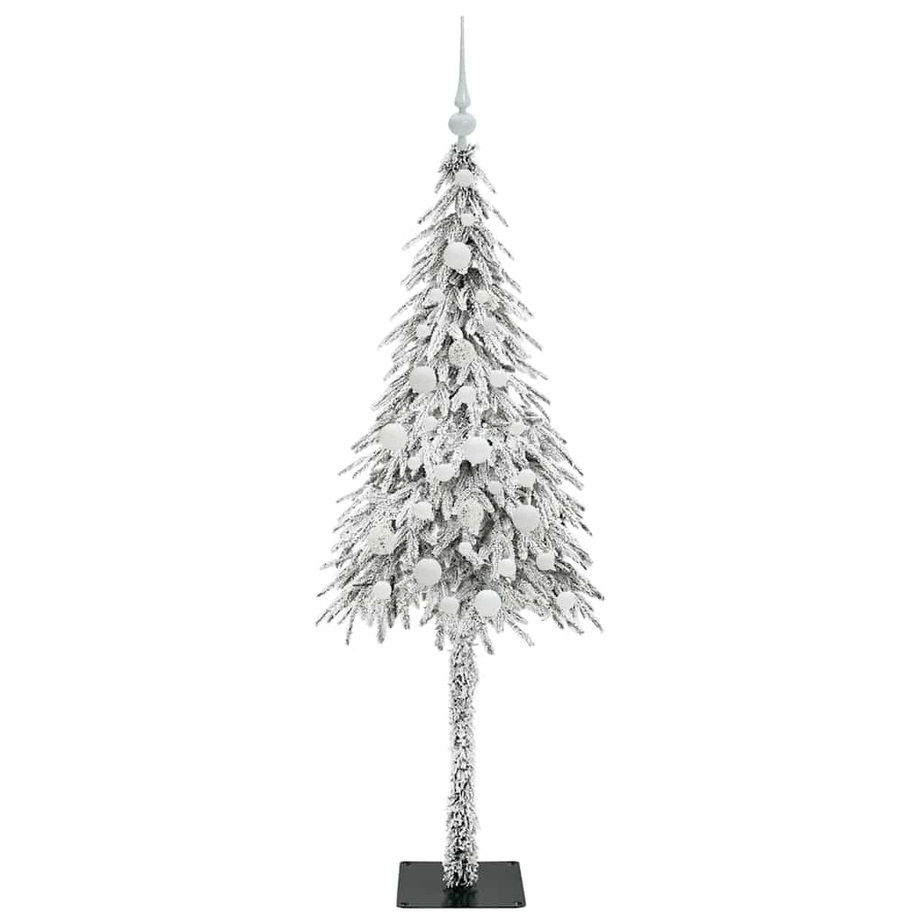 vidaXL Choinka z 150 diodami LED z podstawą Biały 150 cm PE i stal