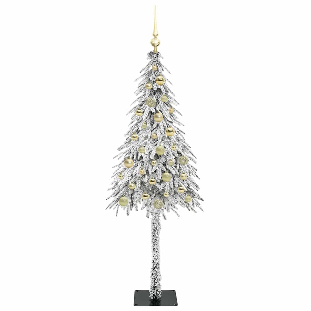 vidaXL Choinka z 150 diodami LED z podstawą Biały 150 cm PE i stal