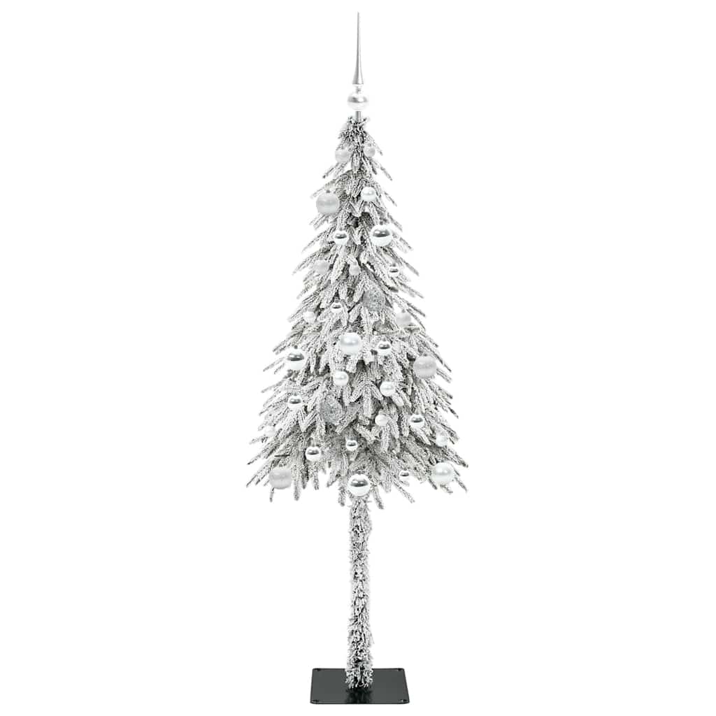 vidaXL Choinka z 150 diodami LED z podstawą Biały 150 cm PE i stal