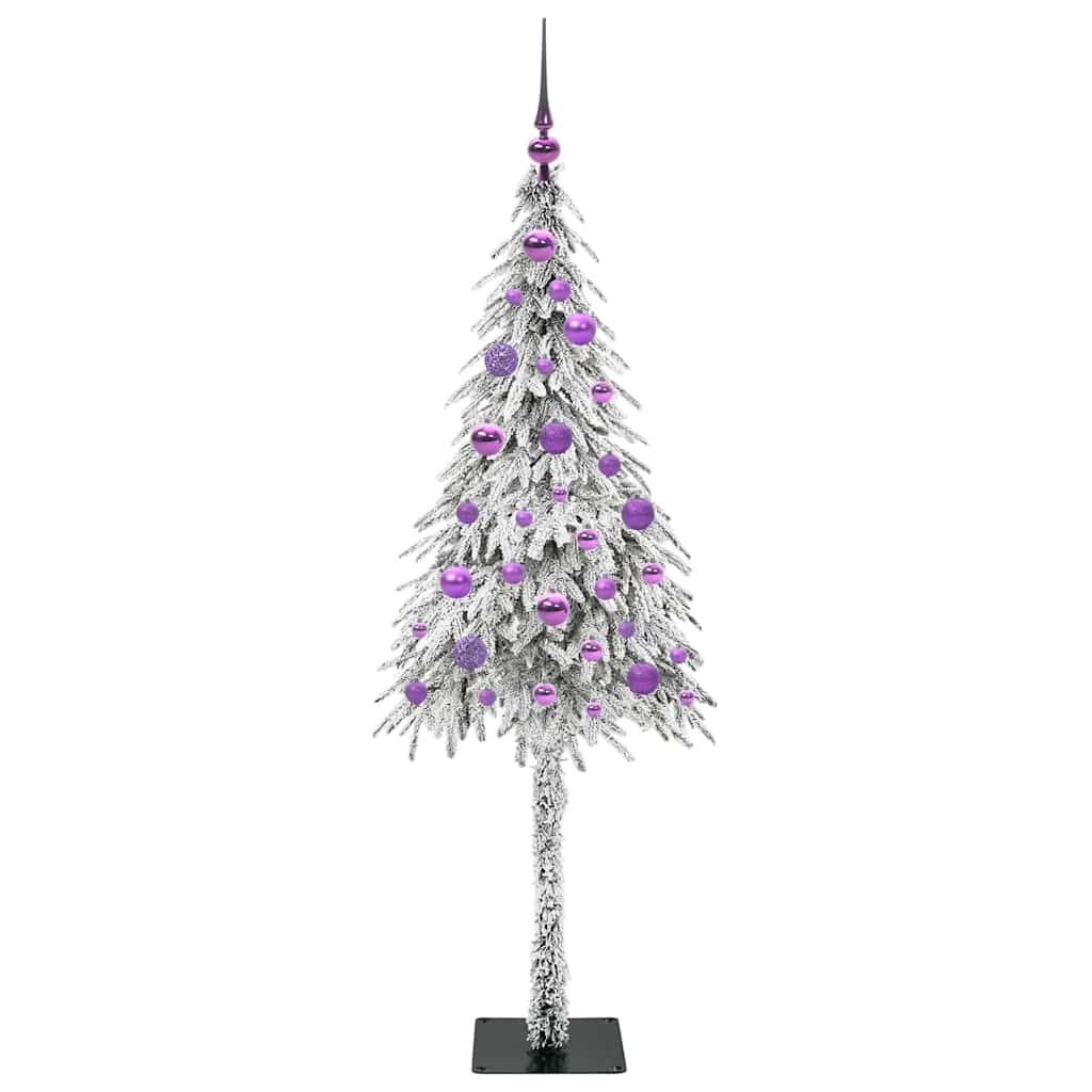 vidaXL Choinka z 150 diodami LED z podstawą Biały 150 cm PE i stal