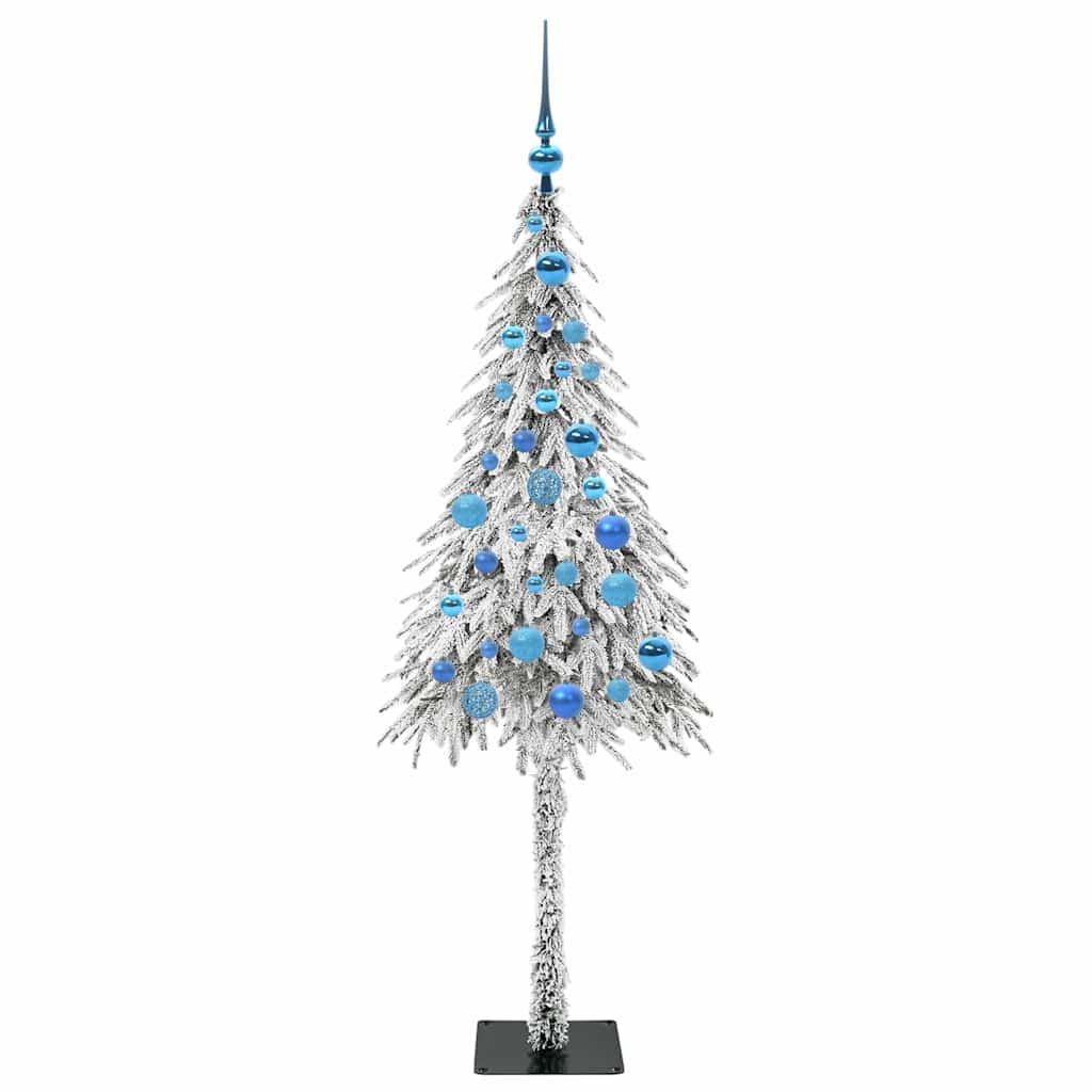 vidaXL Choinka z 150 diodami LED z podstawą Biały 150 cm PE i stal
