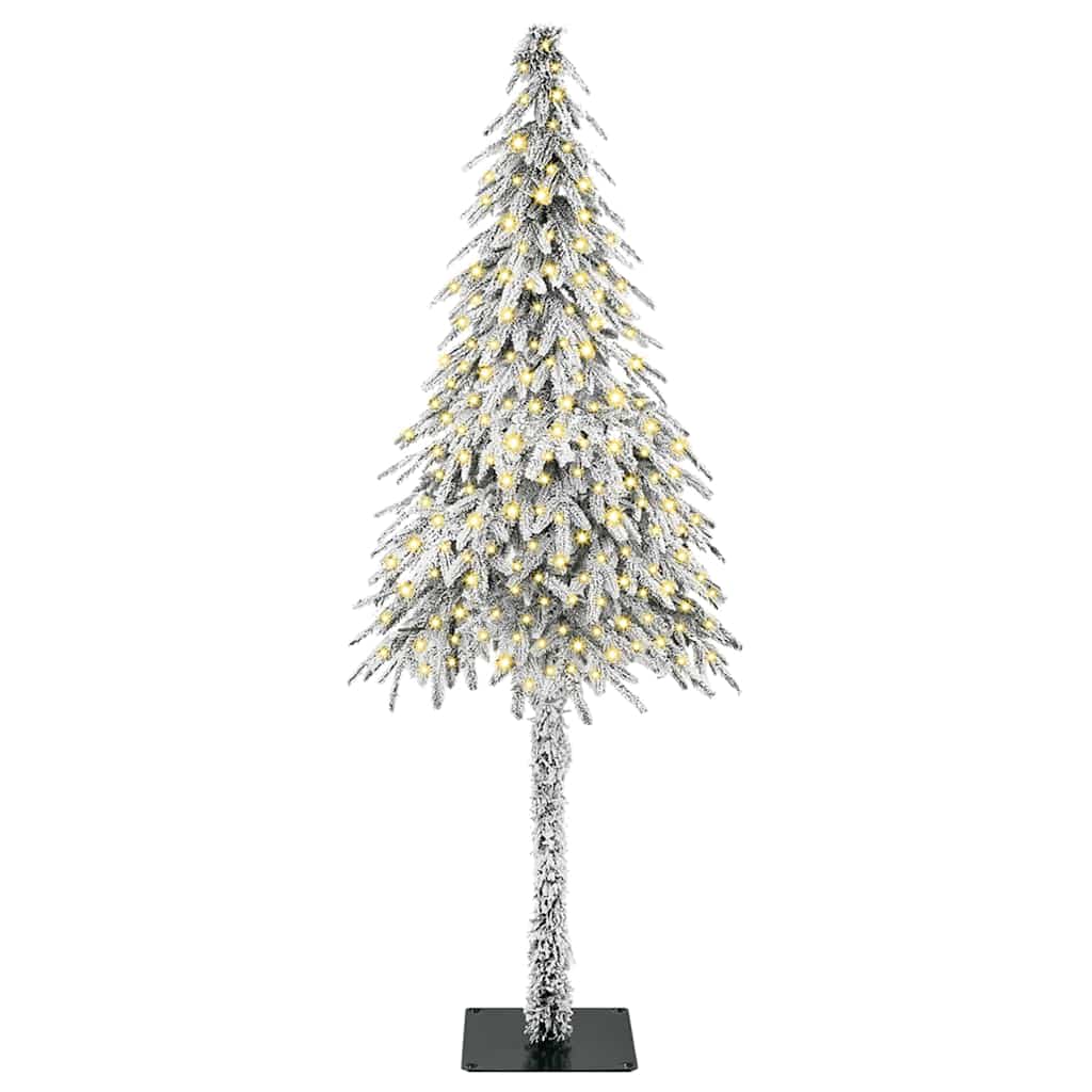 vidaXL Choinka z 300 diodami LED z podstawą Biały 180 cm PE i stal