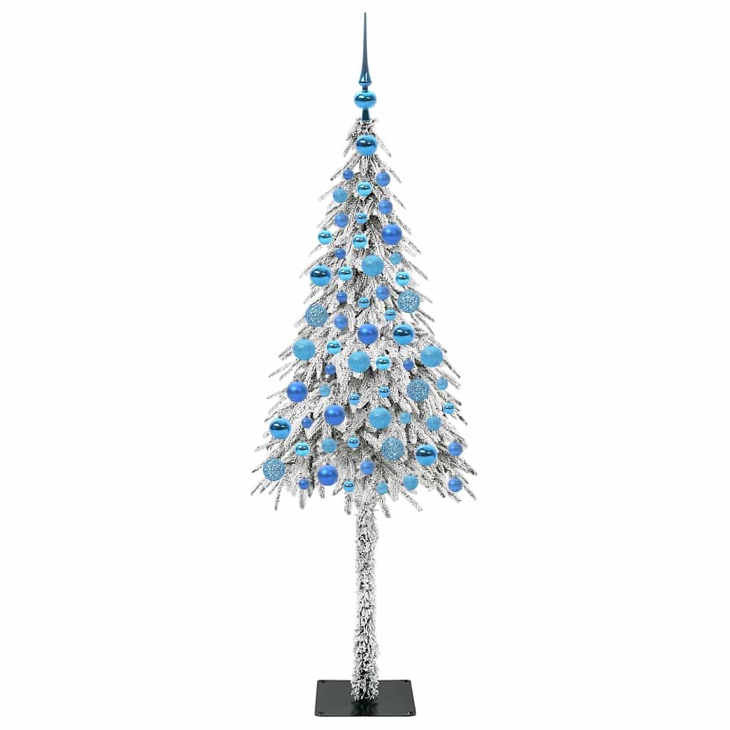 vidaXL Choinka z 300 diodami LED z podstawą Biały 180 cm PE i stal