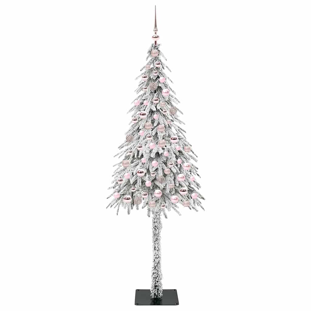 vidaXL Choinka z 300 diodami LED z podstawą Biały 210 cm PE i stal