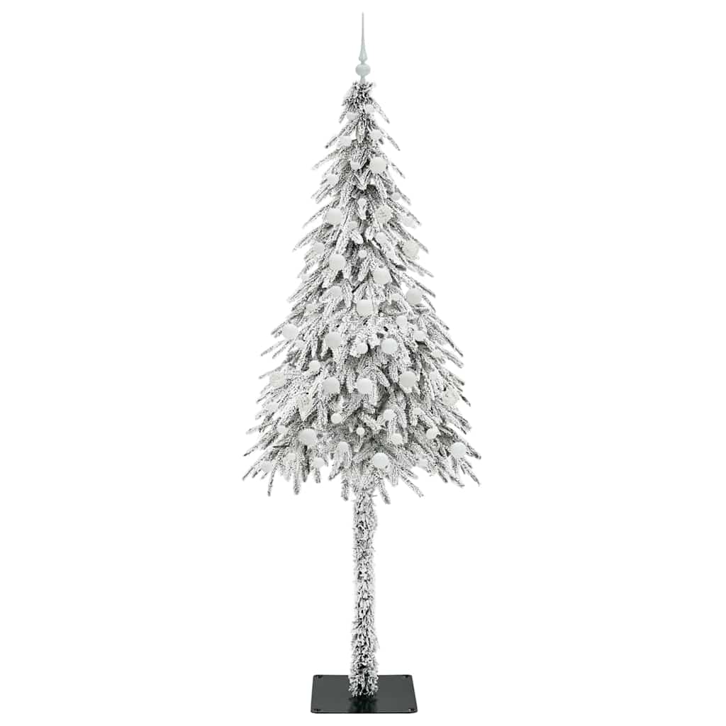 vidaXL Choinka z 300 diodami LED z podstawą Biały 210 cm PE i stal