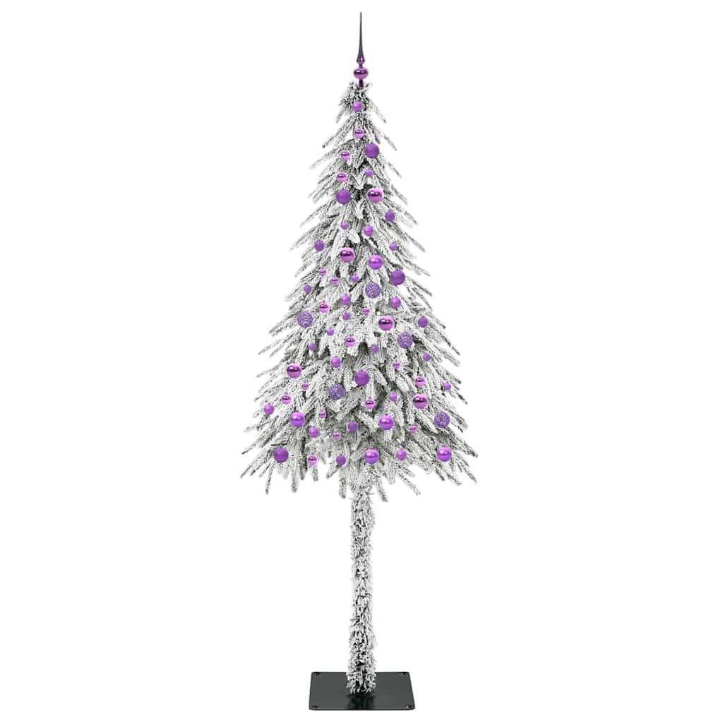 vidaXL Choinka z 300 diodami LED z podstawą Biały 210 cm PE i stal