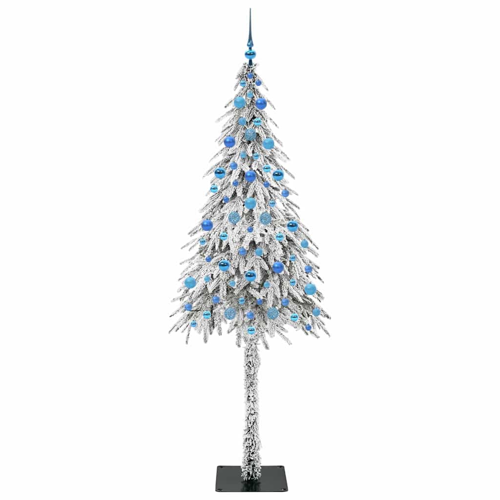 vidaXL Choinka z 300 diodami LED z podstawą Biały 210 cm PE i stal