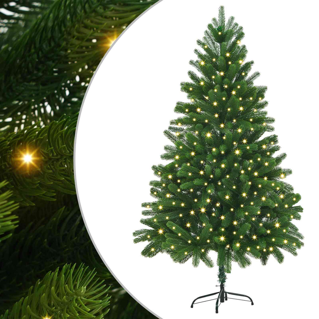 vidaXL Choinka z 300 diodami LED z podstawą Zielony 180 cm PE