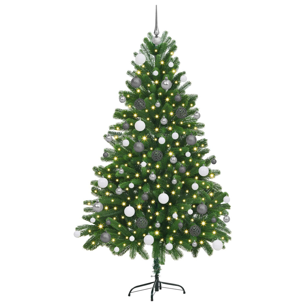 vidaXL Choinka z 300 diodami LED z podstawą Zielony 180 cm PE