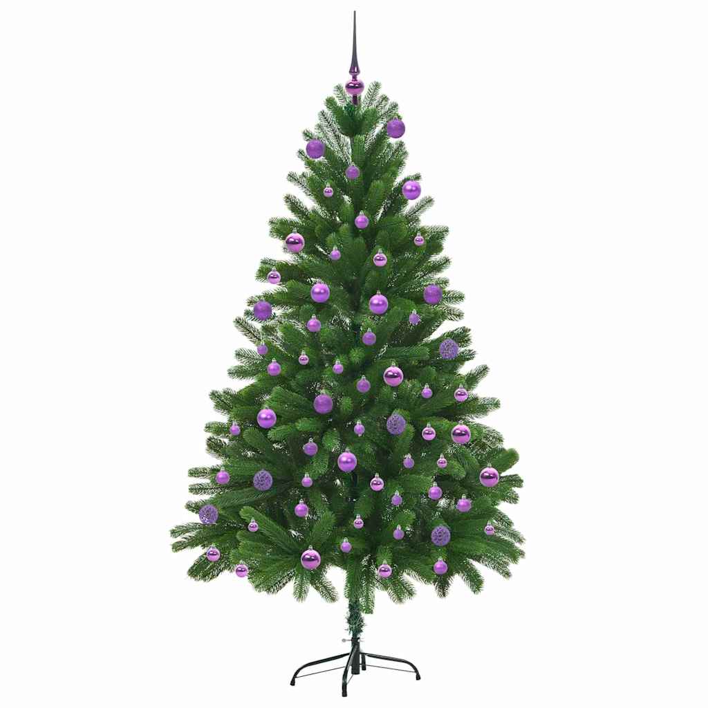 vidaXL Choinka z 300 diodami LED z podstawą Zielony 180 cm PE
