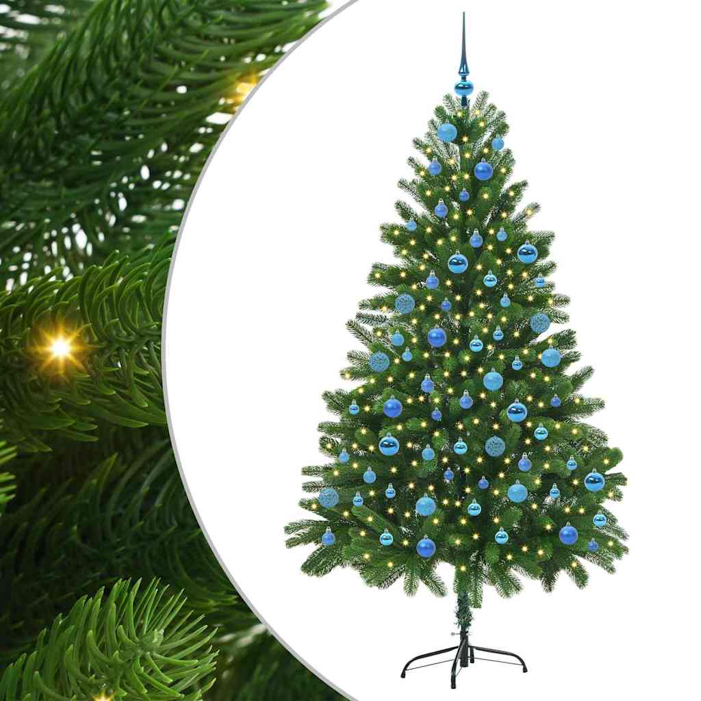 vidaXL Choinka z 300 diodami LED z podstawą Zielony 180 cm PE