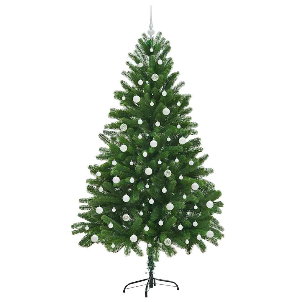 vidaXL Choinka z 300 diodami LED z podstawą Zielony 210 cm PE