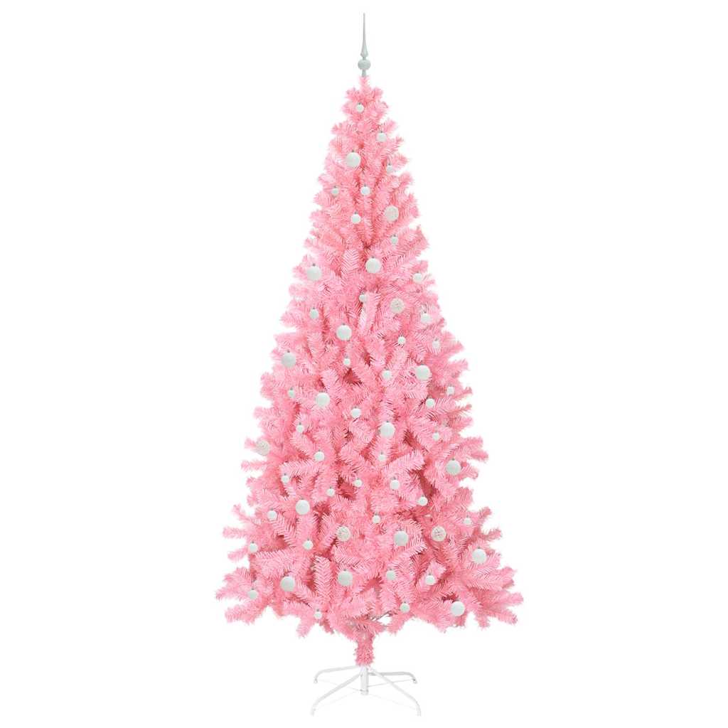 vidaXL Choinka Różowy 240 cm PVC