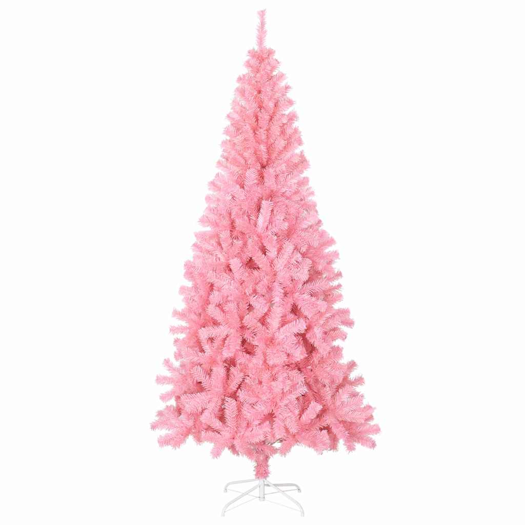 vidaXL Choinka Różowy 240 cm PVC