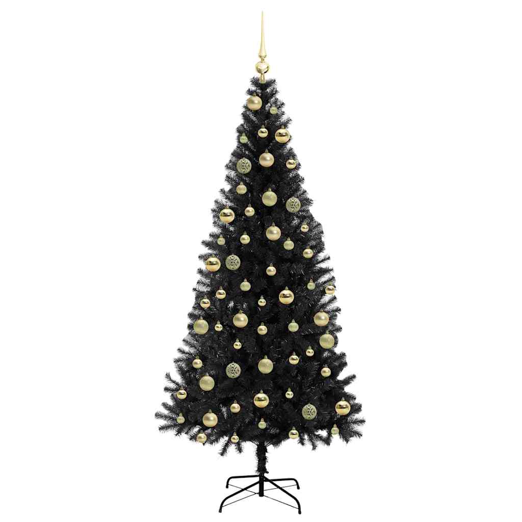 vidaXL Choinka Czarny 210 cm PVC