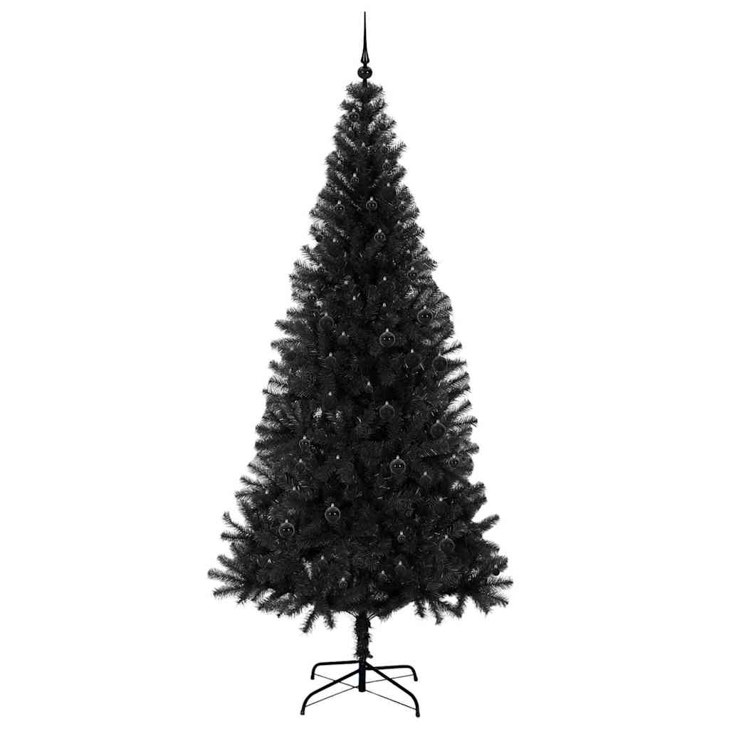 vidaXL Choinka Czarny 240 cm PVC