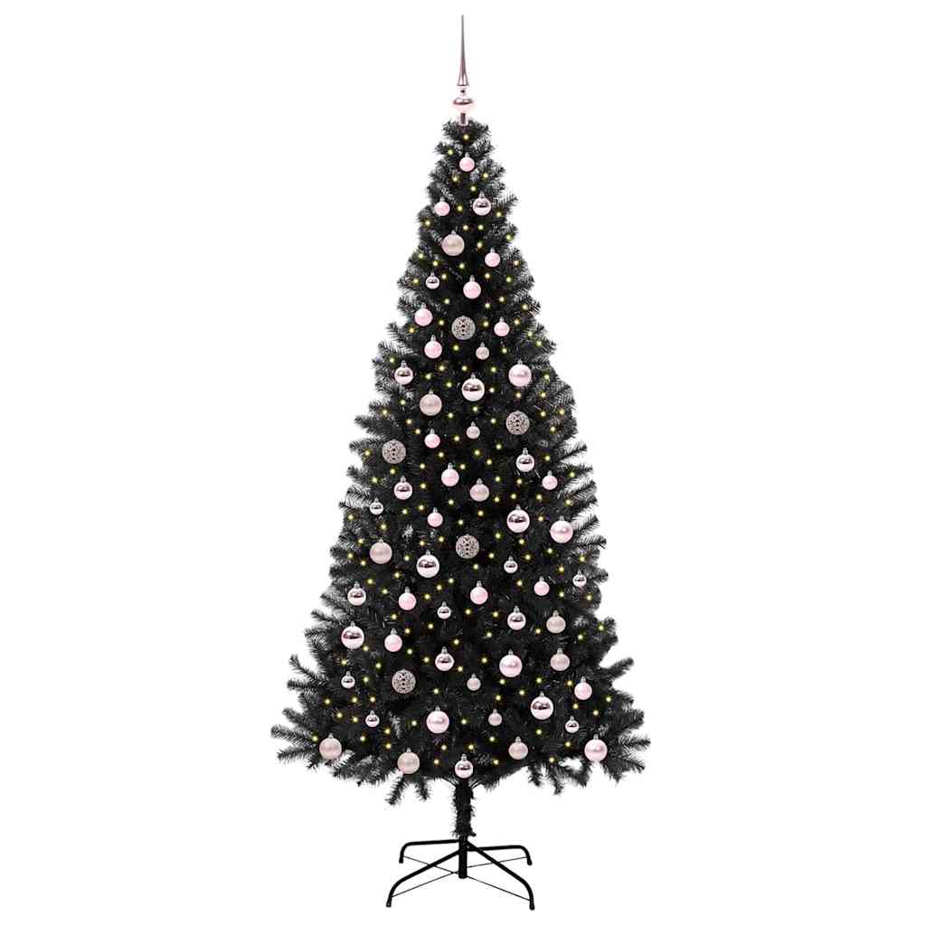 vidaXL Choinka Czarny 240 cm PVC