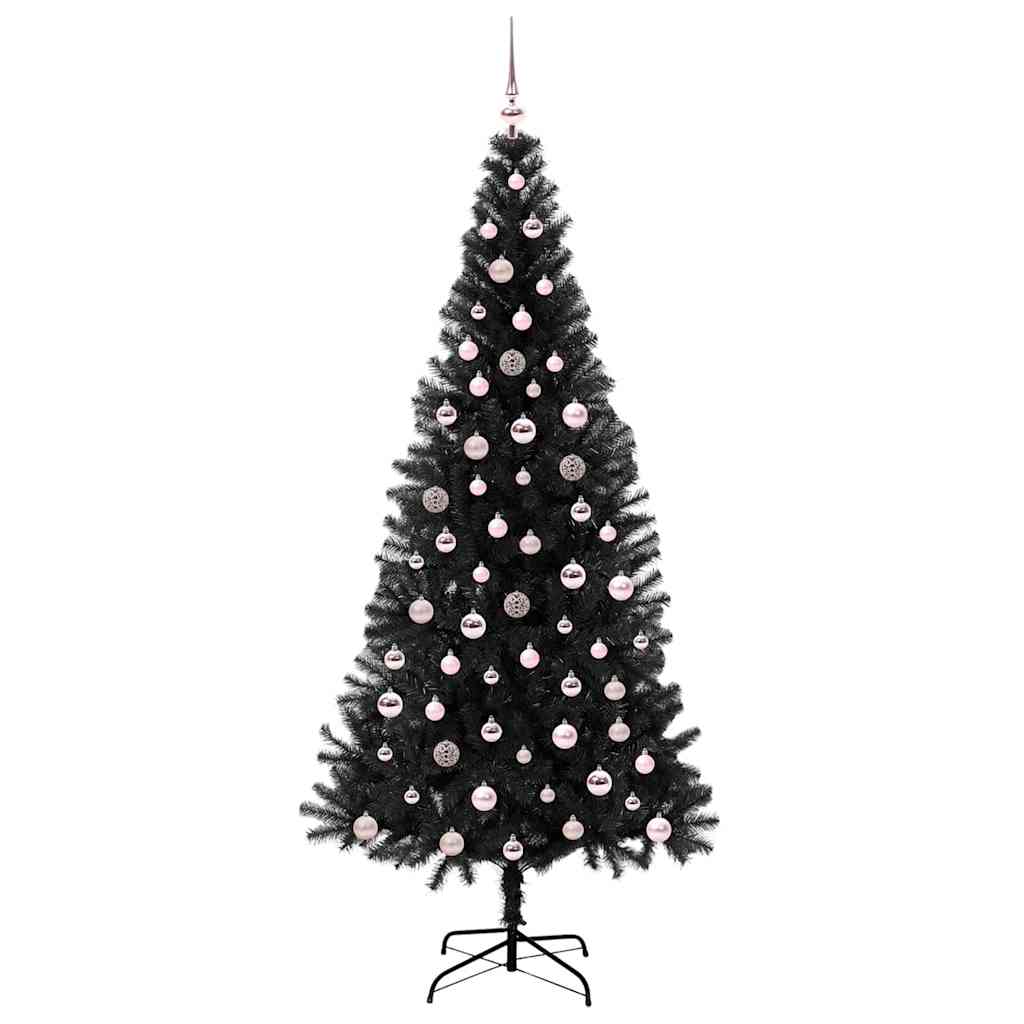 vidaXL Choinka Czarny 240 cm PVC