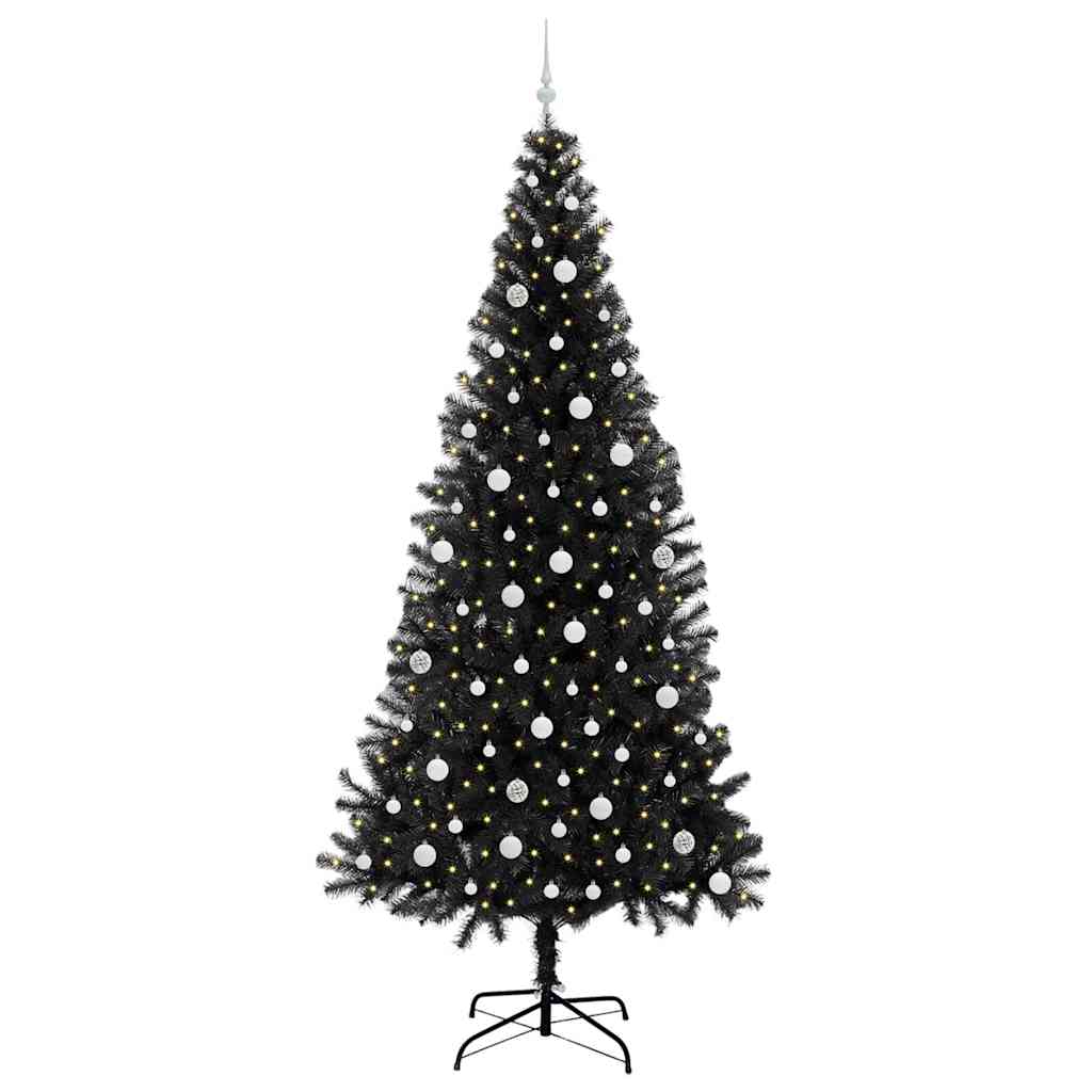 vidaXL Choinka Czarny 240 cm PVC