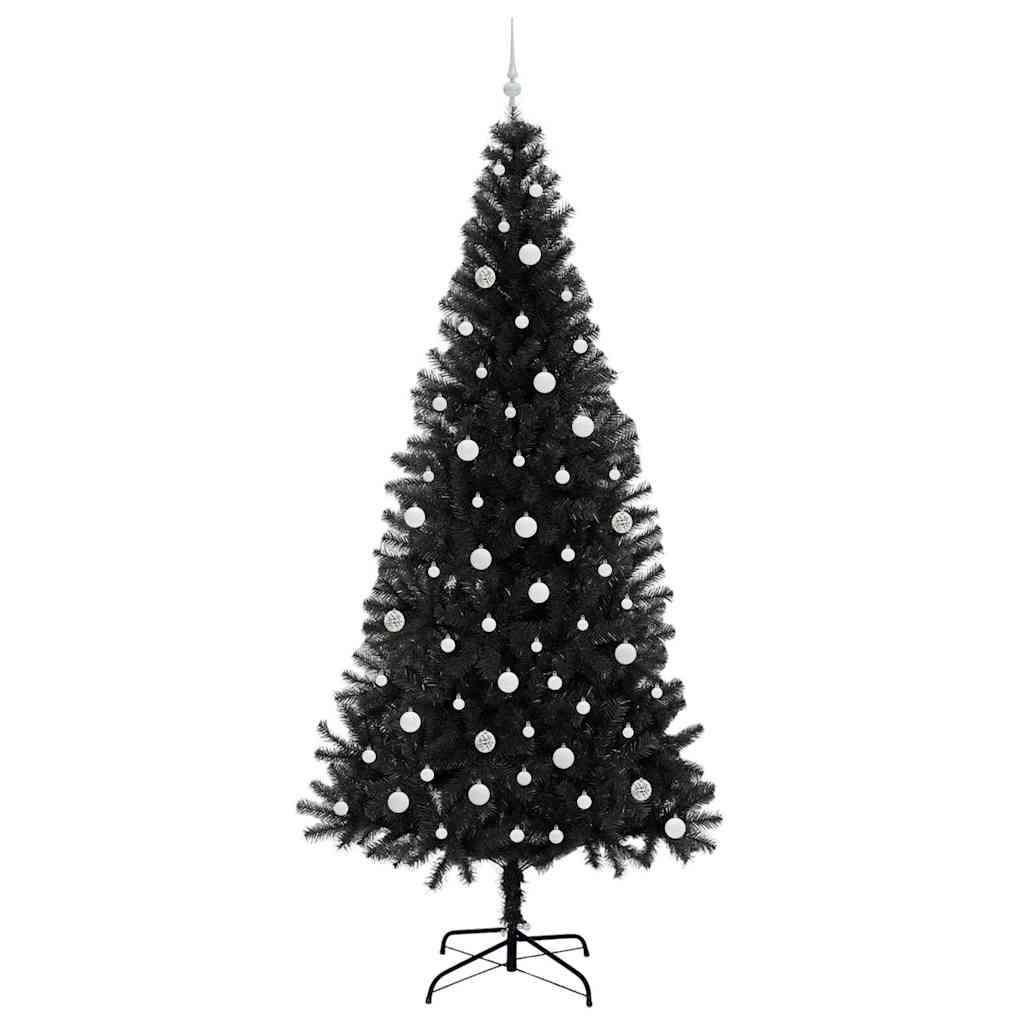 vidaXL Choinka Czarny 240 cm PVC